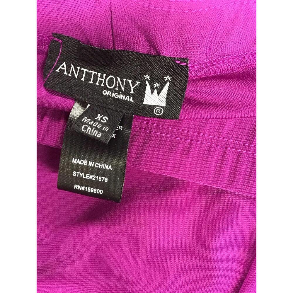 Antthony originals 2pc purple asymmetrical set size XS gold button accents HSN - Picture 6 of 6